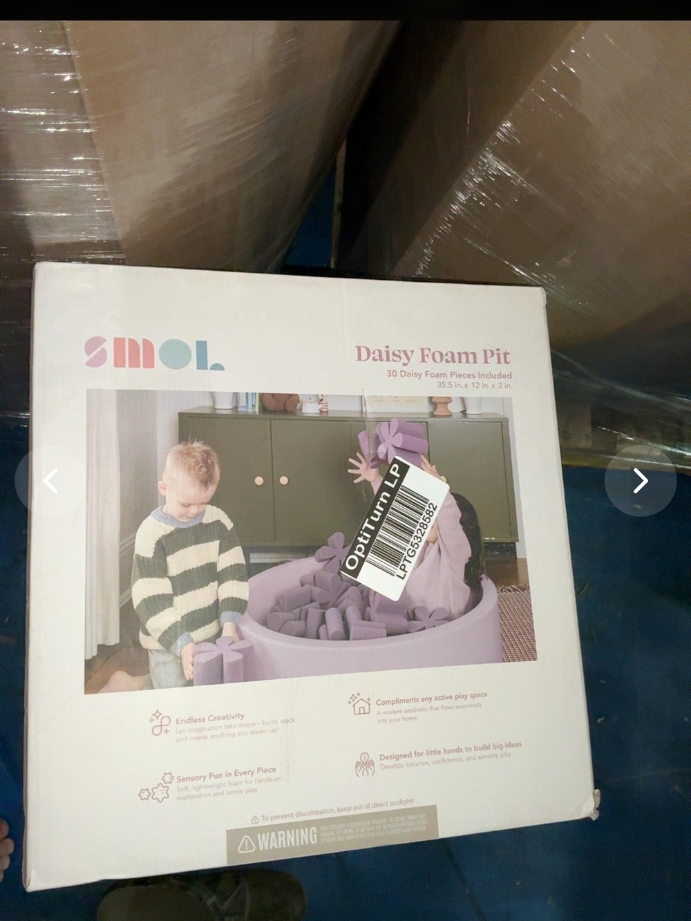 Daisy Foam Pit - Play Foam Pit + 100 Pc Balls And Space Shape Foam Pieces